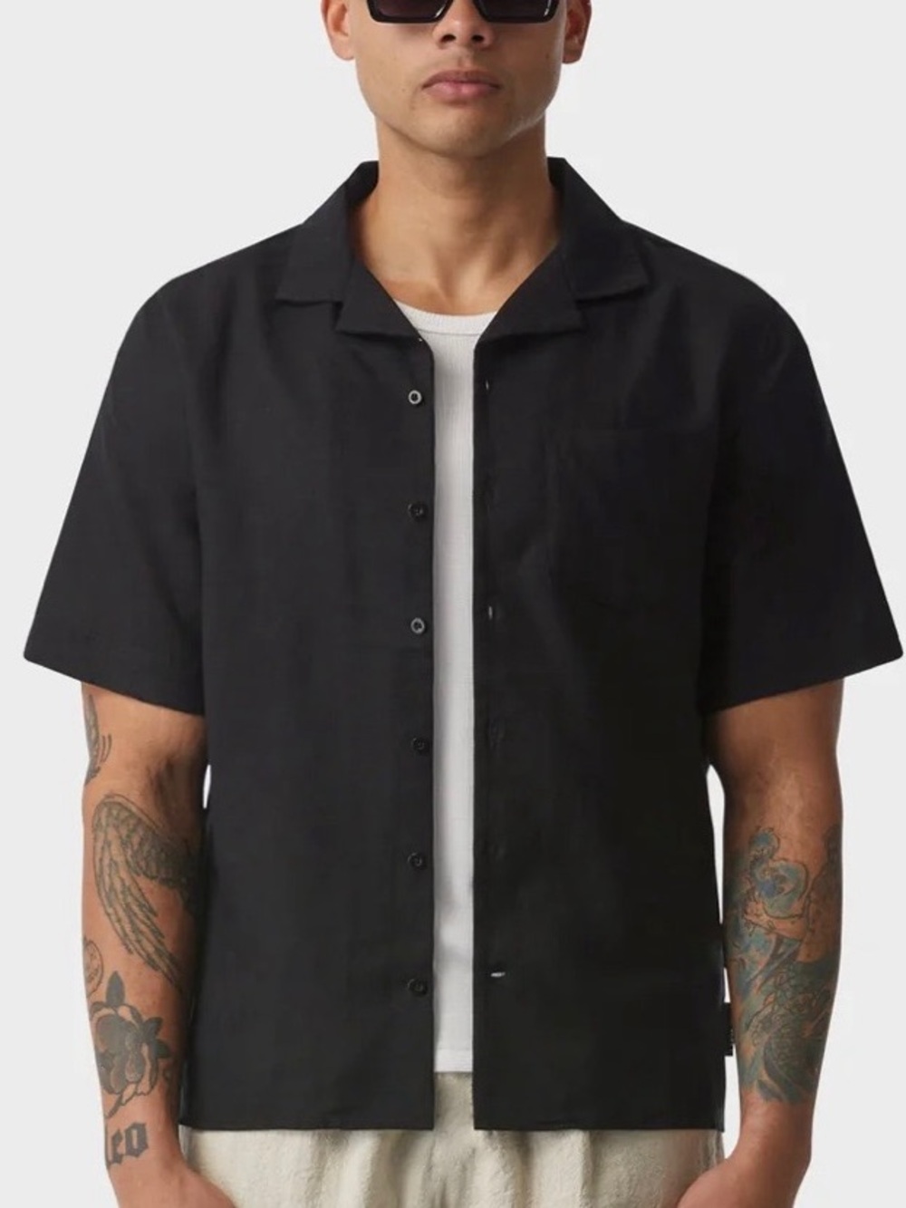 I love ugly linen black Cuban shirt, men’s L